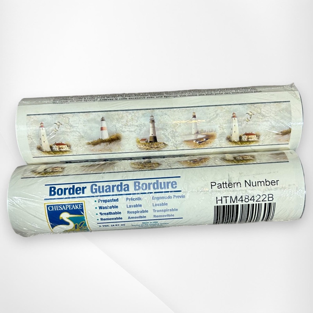 Easy Walls Chesapeake Wall Coverings Lighthouse HTM48422B 2 Rolls 5 Yards each